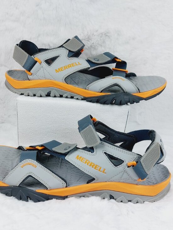 Merrell Men’s Grey Mustard Yellow High Rise Wet Grip Sports Sandals Size US 11 main image 9